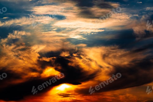 Preview: Colorful sunset sky background