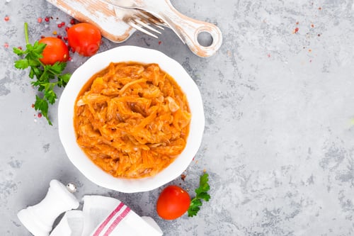 Preview: Cabbage stew. Cabbage braised in tomato sauce