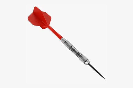 Preview: Red Dart with Metal Grip and Steel Tip