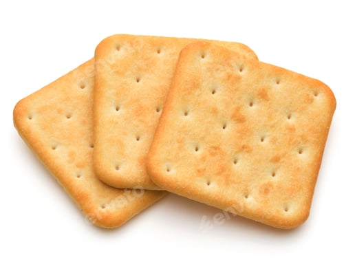 Preview: Dry cracker cookies isolated on white background cutout