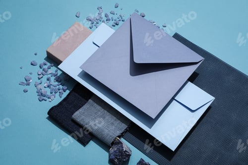 Preview: Flat lay of creative moodboard composition, concept of moodboard