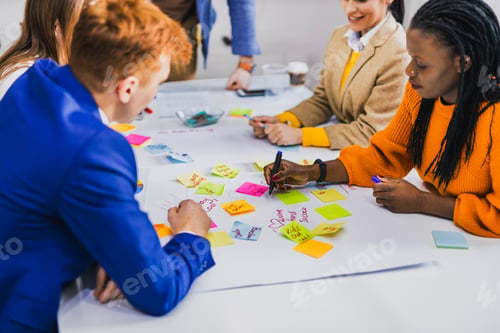Preview: Business team working in a start-up office