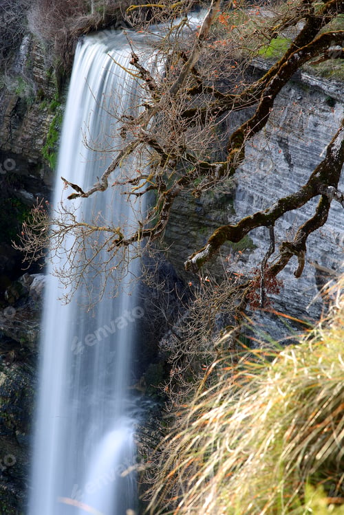Preview: Autumn tree and waterfall