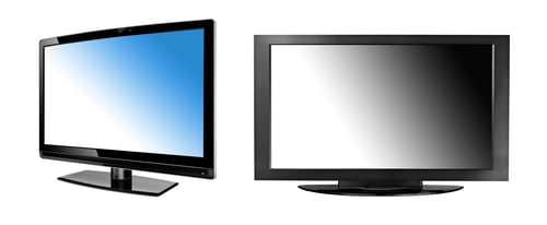 Preview: Plasma, LCD, Oled - screen isolated on white background