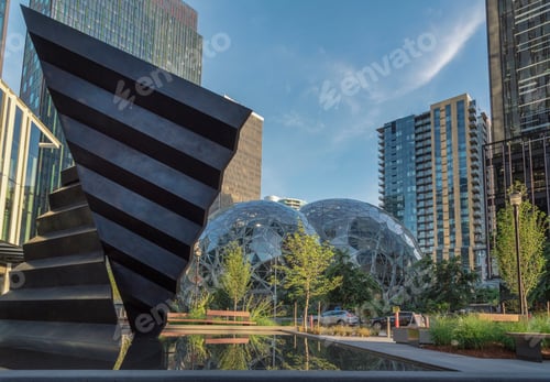 Preview: Amazon campus with fountain public art