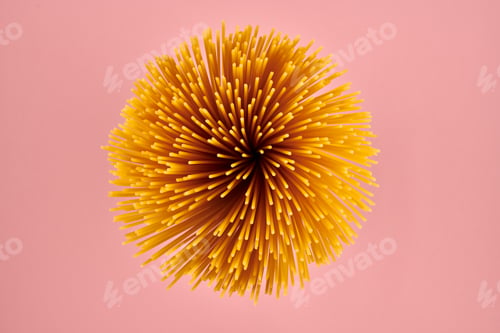 Preview: Bunch of pasta, top view, above.