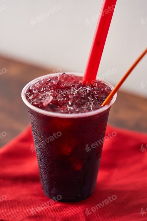 Preview: Raspado, granulated ice snow with caramel from latin america, mexico, colombia, or nicaragua.