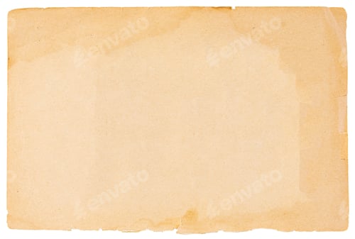 Preview: Old paper isolated on white background. Top view.