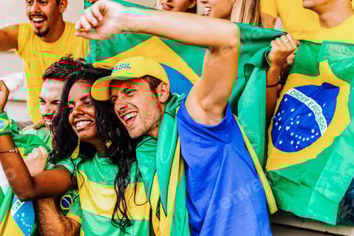 Preview: Supporters from Brazil at Stadium