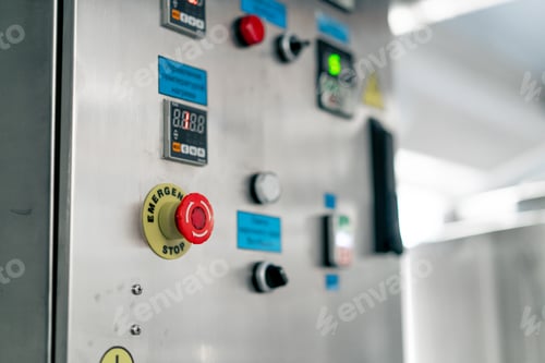 Preview: Control Panel with Emergency Stop Button