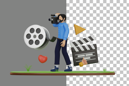 Preview: Film Director 3D Illustration