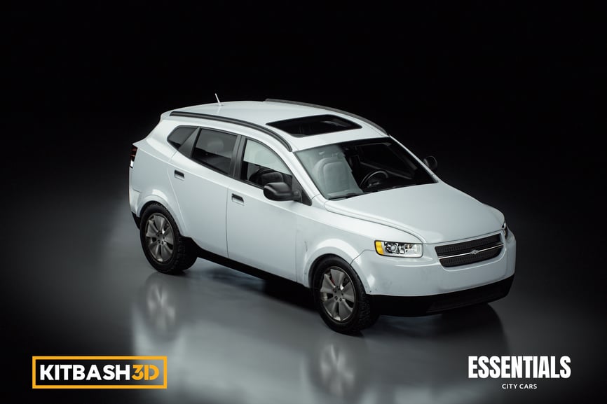 Kitbash: City Cars - Mid-Size SUV 3D, Incl. white car & electric car ...