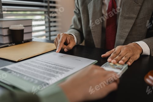 Preview: a client is bribing the opposing lawyer in order to win a case