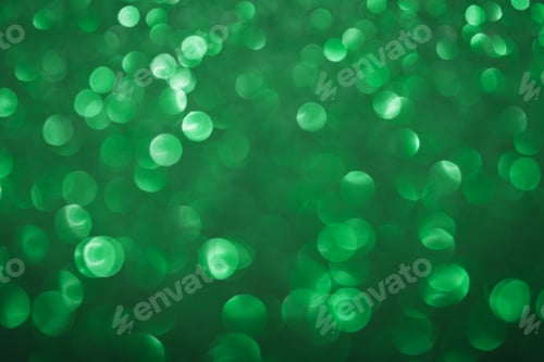 Preview: Green bokeh lights background. Unfocused abstract red glitter holiday background. Christmas, Valenti