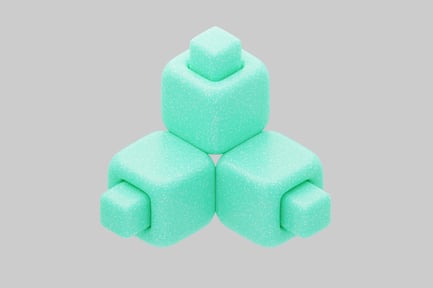 Aperçu: Design en forme de cube imbriqué à la menthe