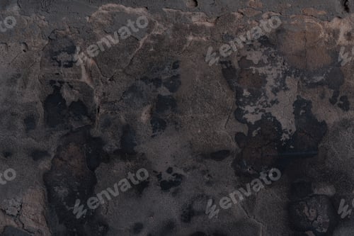Preview: full frame view of black cracked wall textured background