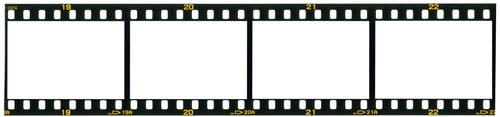 Preview: Four pictures Film strip texture with blank space