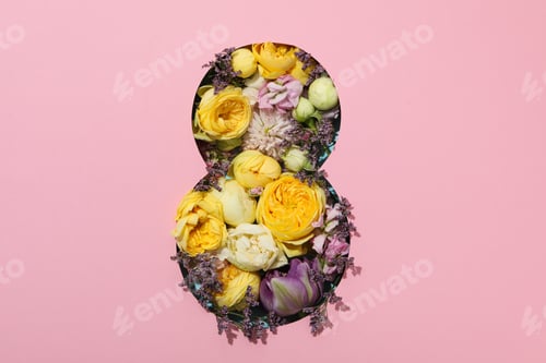 Preview: Concept of 8 march, Women day, top view