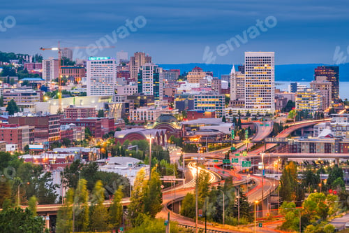 Preview: Tacoma, Washington, USA Skyline