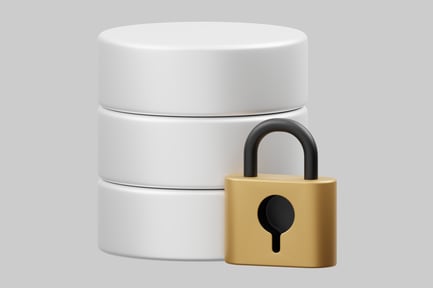 Preview: Data stack with padlock security
