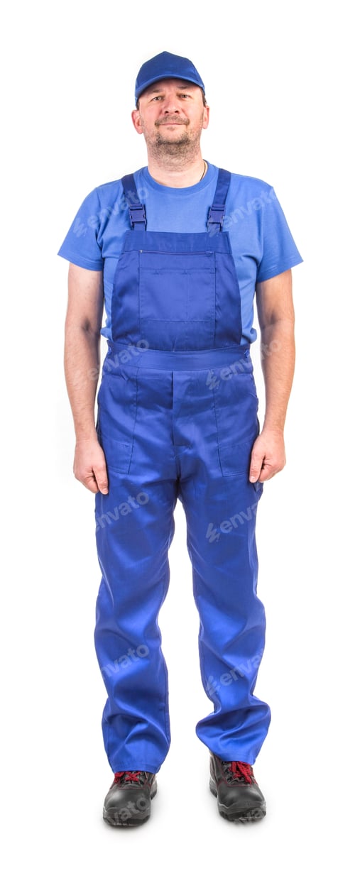 Preview: Worker in blue overalls