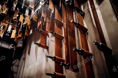 Preview: Creative Wine Bottle Display with Leather