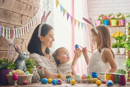 Preview: family preparing for Easter