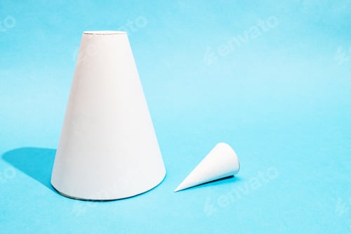 Preview: hand-crafted paper frustum cone and cone top