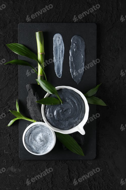 Preview: Concept of face and skin care - bamboo and charcoal