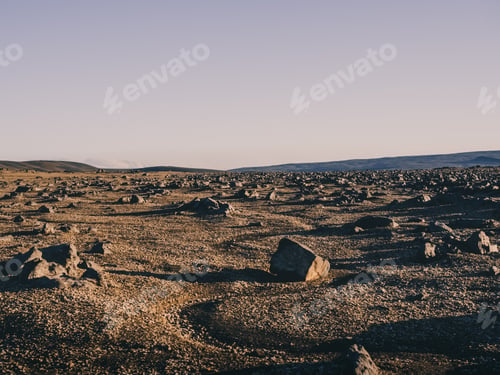 Preview: northern landscape with rocks and sand in Iceland