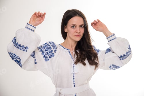 Preview: The Girl In National Costume. Ukrainian Embroidery
