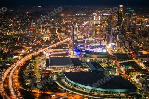 Preview: Aerial view of Los Angeles, California, USA