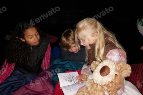 Preview: Children reading in tent