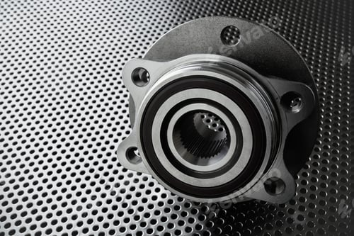 Preview: Composition of the car wheel bearing on metal surface
