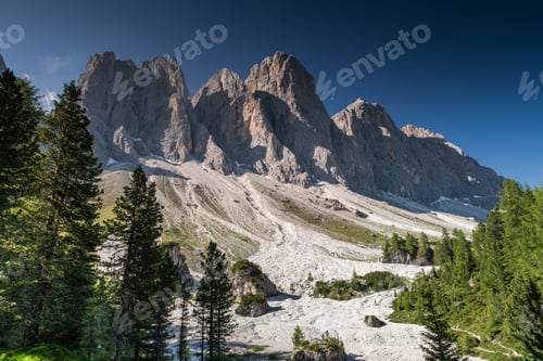 Preview: Puez-Geisler Nature Park in the Dolomites on a Summer Day