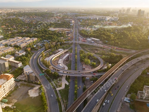 Preview: Bangkok Downtown. Thailand. Financial district and business in urban city in Asia.