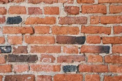 Preview: Red brick wall background. Old brick texture, close up