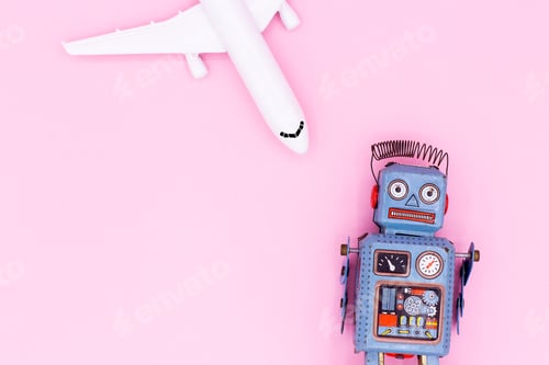 Preview: Vintage tin toy robot