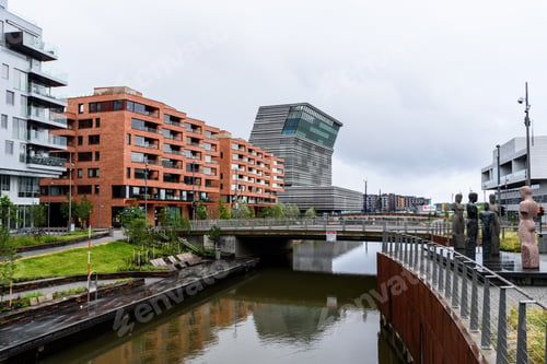 Preview: View of Barcode Project area and Munch Museum in Oslo