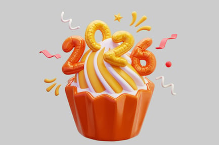 Preview: 2026 New Year Celebration Cupcake