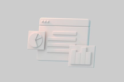 Preview: White data dashboard charts asset