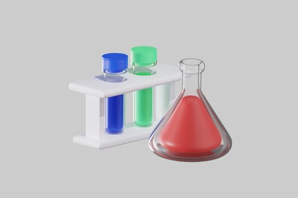 Preview: Laboratory test tube and flask