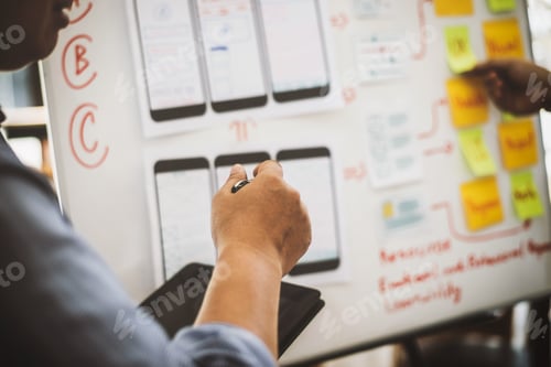 Preview: Team of ux ui designer mobile development experience app.
