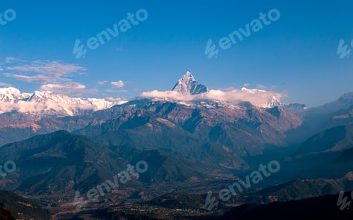 Preview: Landscape view of Mount Machhapuchre range
