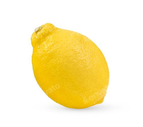 Preview: lemon on white background
