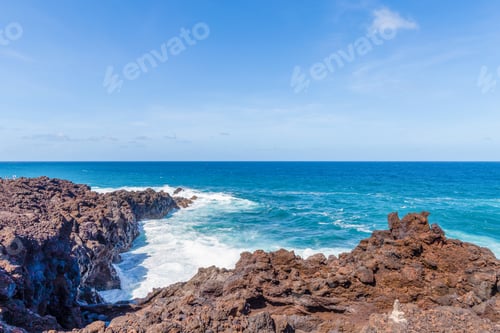 Preview: A view of a beach of Lanzarote, Canary Islands, Spain.
