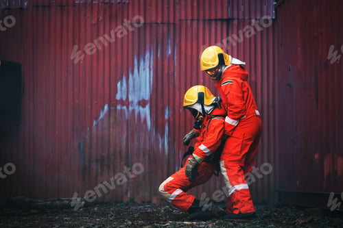 Preview: Firefighters are working together to extinguish the fire.