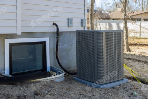 Preview: Air conditioning system outside installation on of the house the air conditioner with freon
