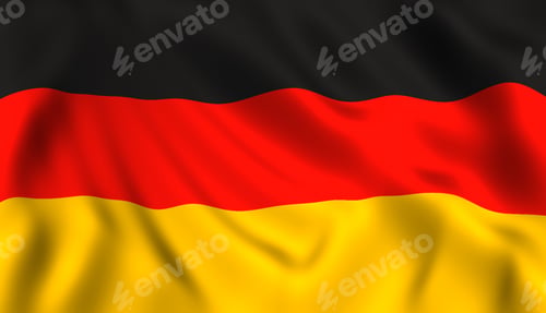 Preview: German flag waving symbol of Germany