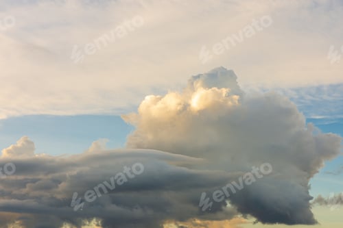 Preview: Colorful evening sky sunset clouds amazing nature background and peaceful sunset.
